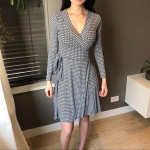 Banana Republic black and white Wrap Dress